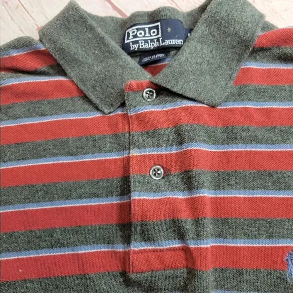 Polo by Ralph Lauren stripped polo shirt L